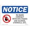 Signmission Safety Sign, OSHA Notice, 10" Height, No Bare Contact With Sign With Symbol, Portrait OS-NS-D-710-V-14390 - alternate 1